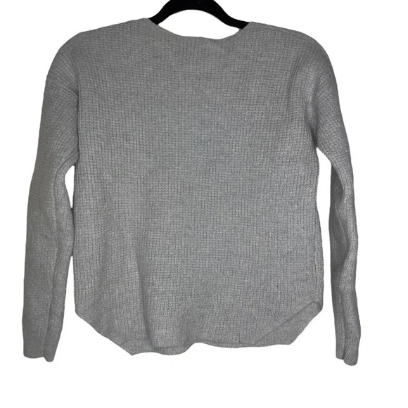 Aritzia Wilfred Free Wolter Wool Grey V-Neck Long Sleeve Knit sweater Size Small - Picture 10 of 10